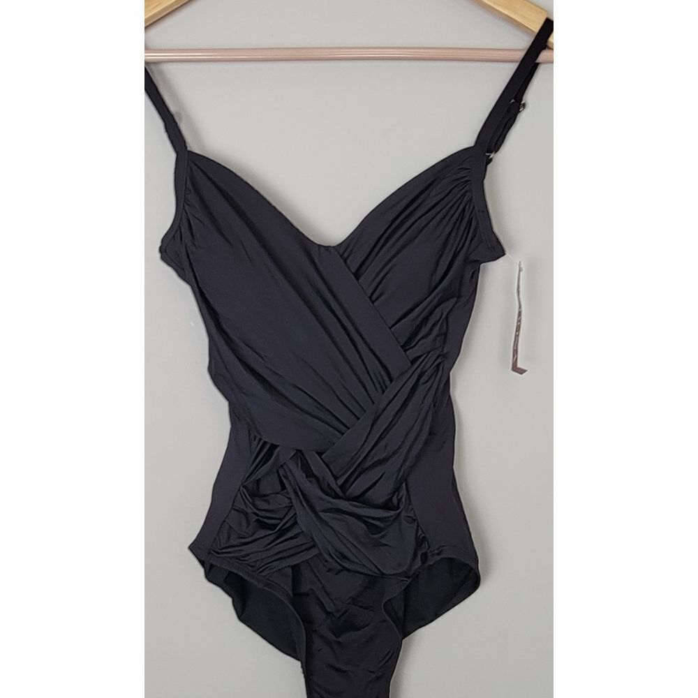 Merona Black Twist One Piece Swimsuit Small